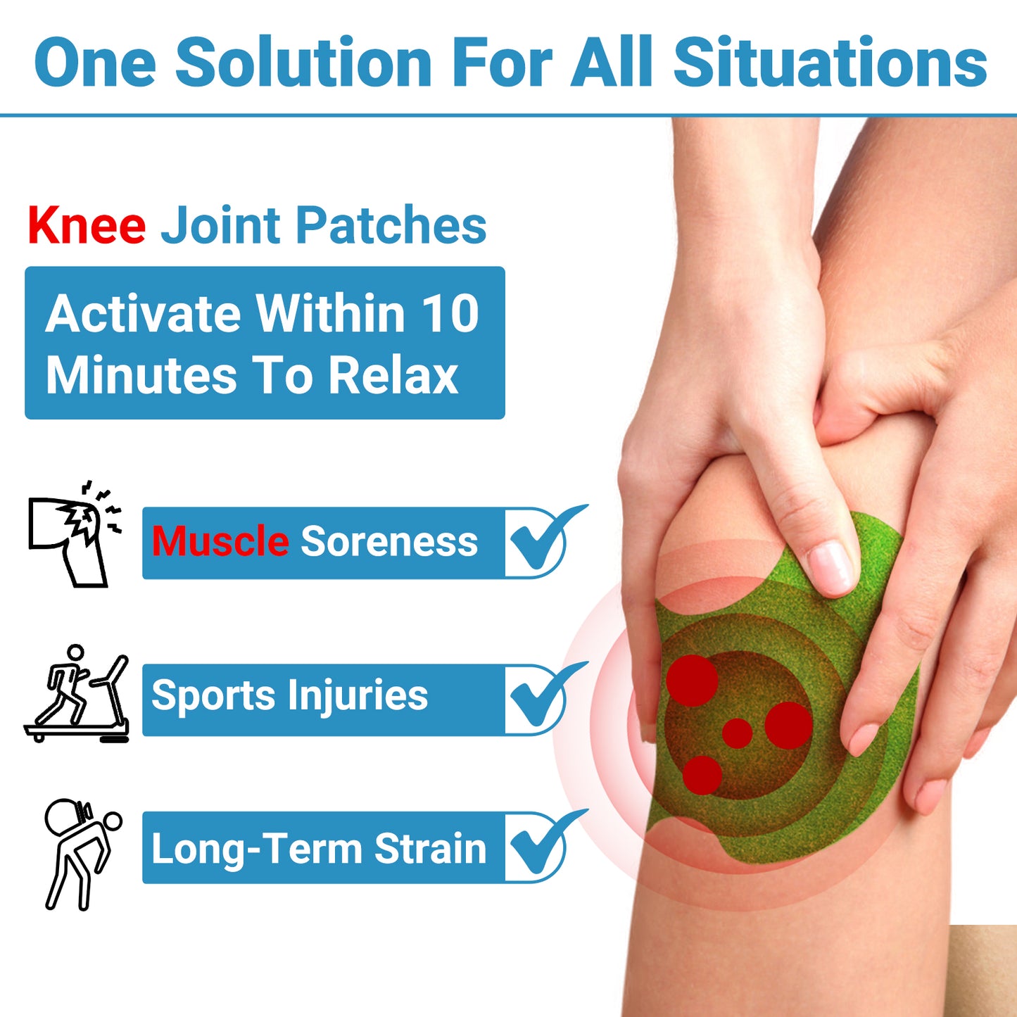 iShanCare Kniepflaster, 16 Stück einzeln verpackte, hochwirksame Wärmepflaster, 8 Stunden Tiefenwärme, extra starkes, beruhigendes Pflaster für Knie, Rücken, Nacken und Schultern