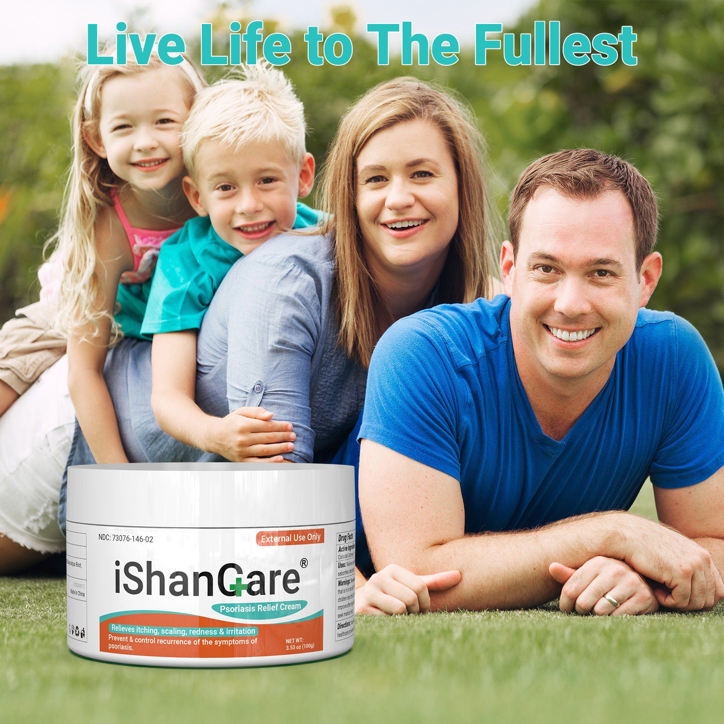 ishancare Psoriasis Cream, Potent Moisturizing Treatment Ointment for Psoriasis, Dermatitis & Rashes, Relief from Itching, Redness, Flaking & Scaling, Quick-Acting Soothing Cream for Dry Skin 3.53oz