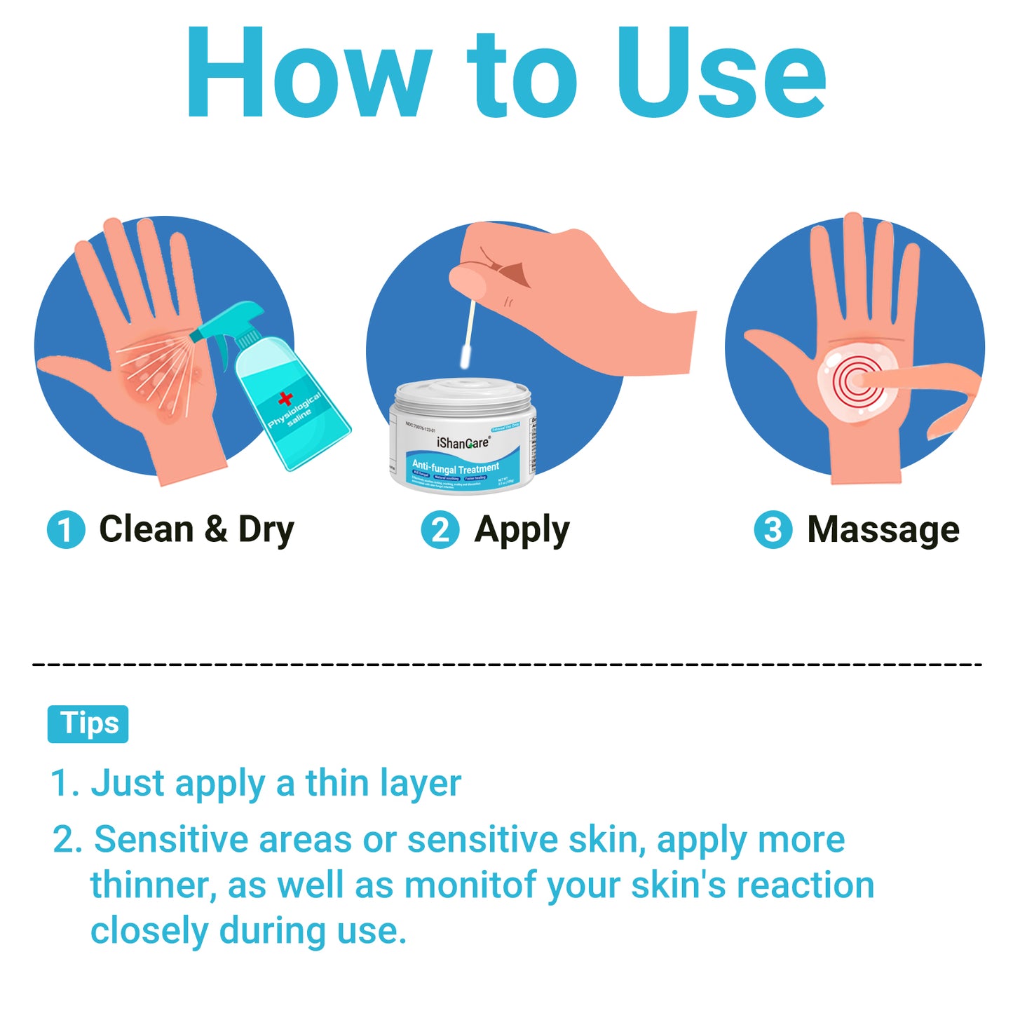 ishancare Antifungal Cream, All Natural Herbal Anti Fungal Skin Cream for Athlete's Foot, Jock Itch, Ringworm, Tinea Versicolor, Fungal Infection, 3.53 OZ