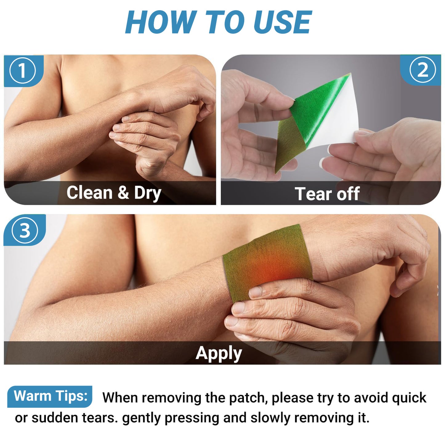 ishancare Pain Patches, 10 Count Single Individually Packaged Heat Patches, 8 Hour Maximum Strength Joint Hot Patches, Fast Acting Natural Herbal Soothing for Knee, Back, Neck, Shoulder