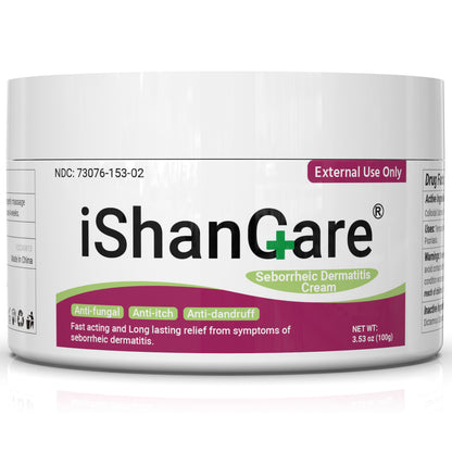 ishancare Seborrheic Dermatitis Cream, Maximum Strength Treatment for Psoriasis, Folliculitis, Dermatitis, Dandruff, Fast Relief for Itching, Redness, Irritation, Scaling, 3.53 Oz