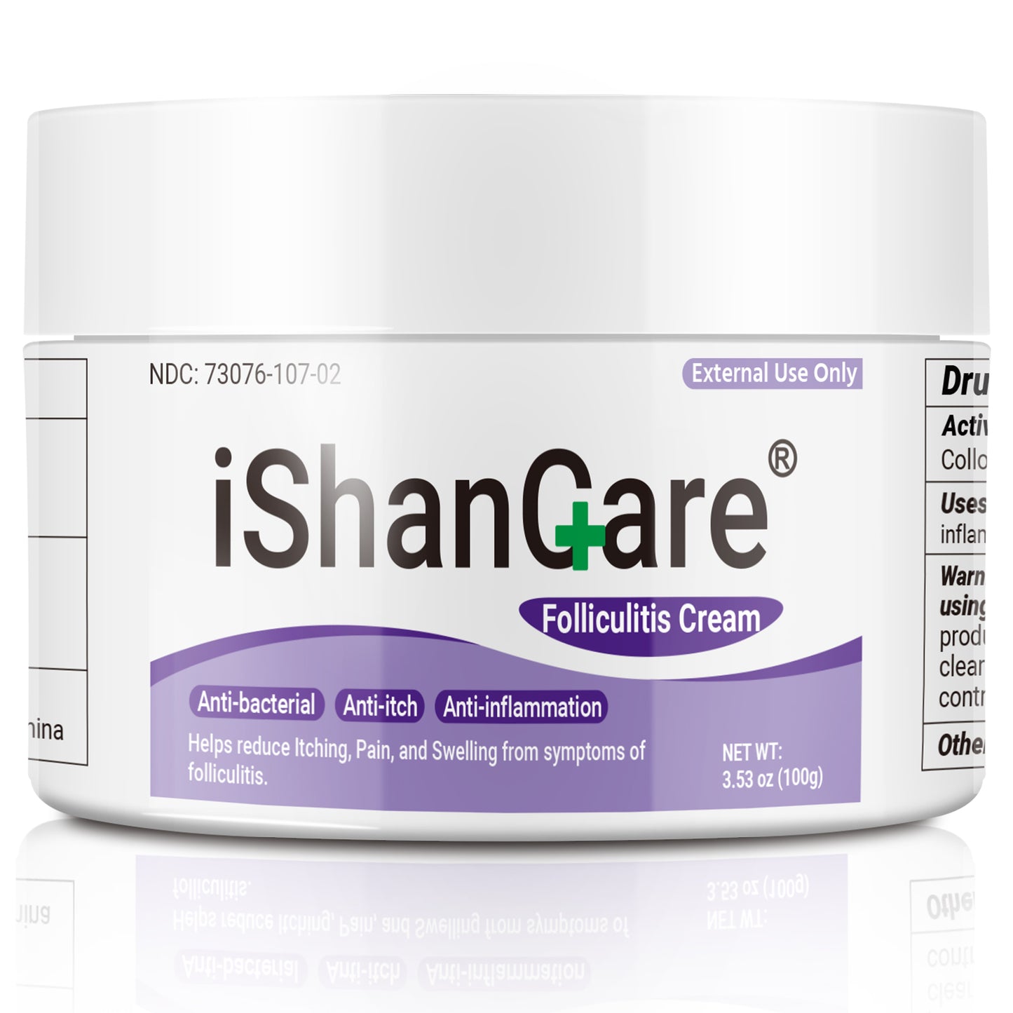 ishancare Folliculitis Treatment, Highly Effective Folliculitis Cream, Natural folliculitis for Itching, Redness, Inflammation, Ache, Burning, 3.53 Oz