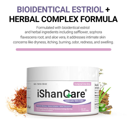 Estriol Cream for Women, Organic Balancing Cream for Women Natural Moisturizing Protection, Fast Relief from Itchy, Burning & Sensitive Skin Discomfort - 3.53oz