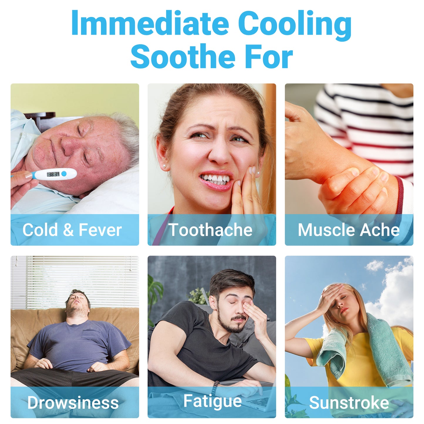 ishancare Fever Patches for Kids & Adults, 10 Sheets Individually Wrapped Cooling Patch for Fever Discomfort & Pain Soothe, Cooling Fever Reducer, Headache & Migraine Soothe