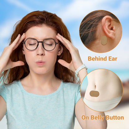 ishancare Motion Sickness Patches, Non Drowsy, 20 Count Sea Sickness Patches for Cruise Travel Essentials, Waterproof Behind Ear for Car, Airplane, Ship, Fast Acting Long Lasting 72H