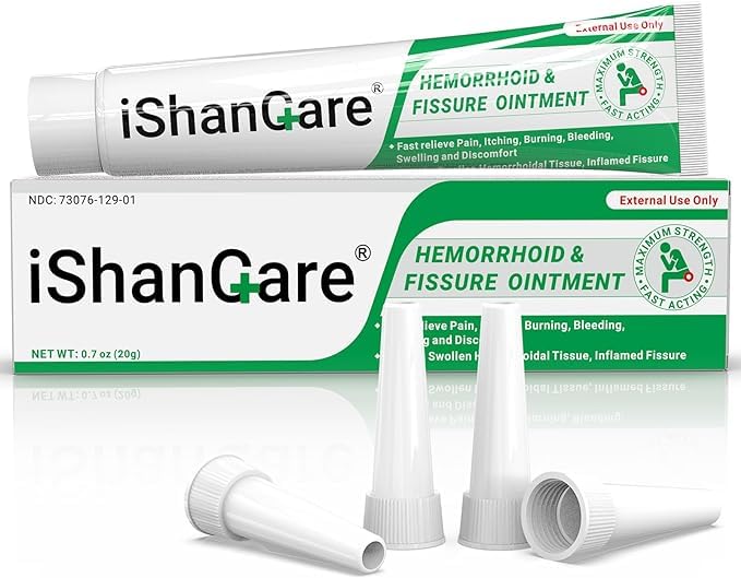 Hemorrhoid Cream, Hemorrhoid & Fissure Treatment Ointment Extra Strength, Relief Anal Pain, Itching, Bleeding, Swelling, Discomfort, Natural Herbs Fast Acting Ingredients, Contains Vitamin E