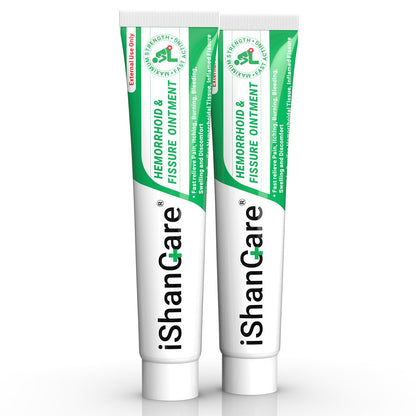 Hämorrhoiden- & Fissuren-Salbe Extra Stärke‌ – Lindert Schmerzen, Juckreiz, Blutungen & Schwellungen. Mit natürlichen Kräutern & Vitamin E für schnelle Wirkung(20g*2)