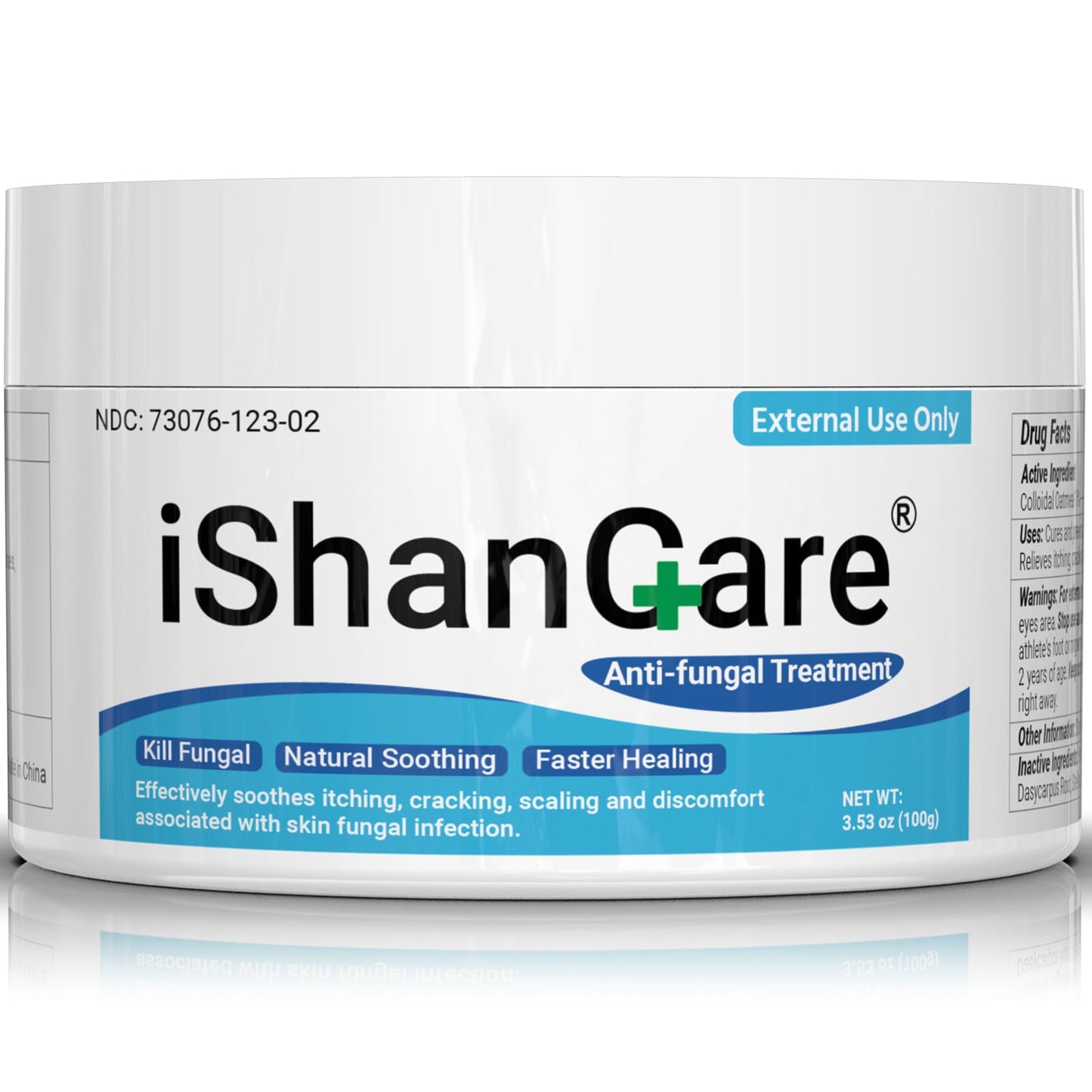 ishancare Antifungal Cream, All Natural Herbal Anti Fungal Skin Cream for Athlete's Foot, Jock Itch, Ringworm, Tinea Versicolor, Fungal Infection, 3.53 OZ