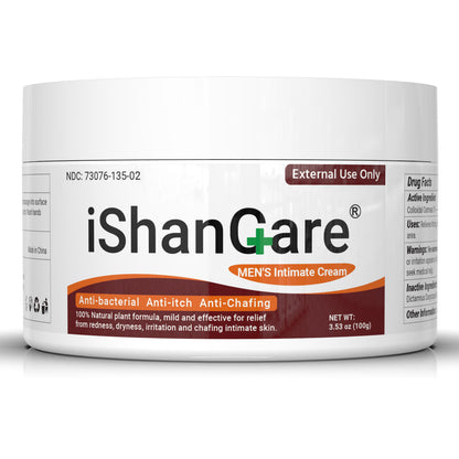 ishancare Balanitis Treatment Cream, Balanitis Relief, Organic Natural Ingredients, Soothing Skin, Itch Relief, Dryness, Redness, Irritation and Chafing - 3.53oz