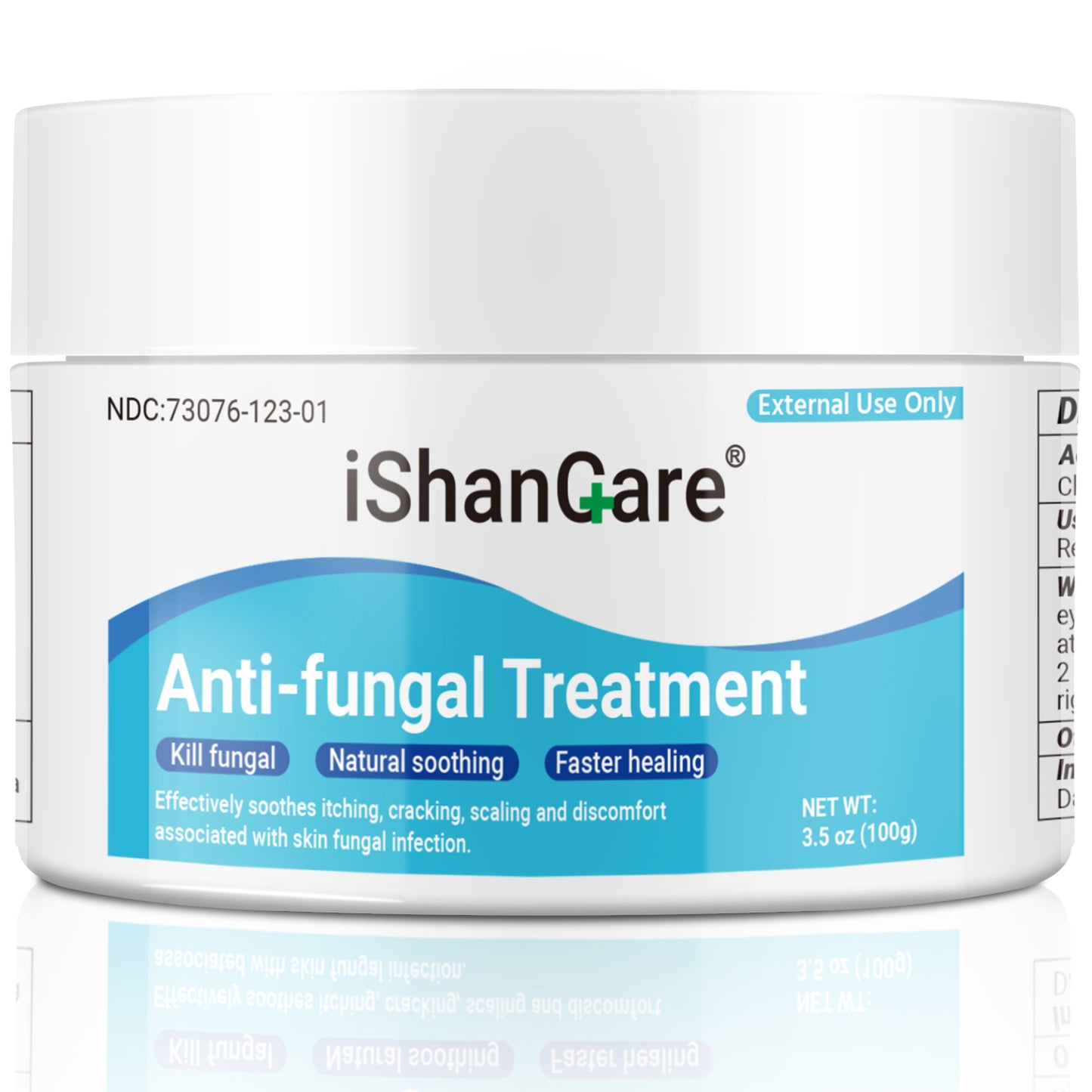 ishancare Antifungal Cream, All Natural Herbal Anti Fungal Skin Cream for Athlete's Foot, Jock Itch, Ringworm, Tinea Versicolor, Fungal Infection, 3.53 OZ