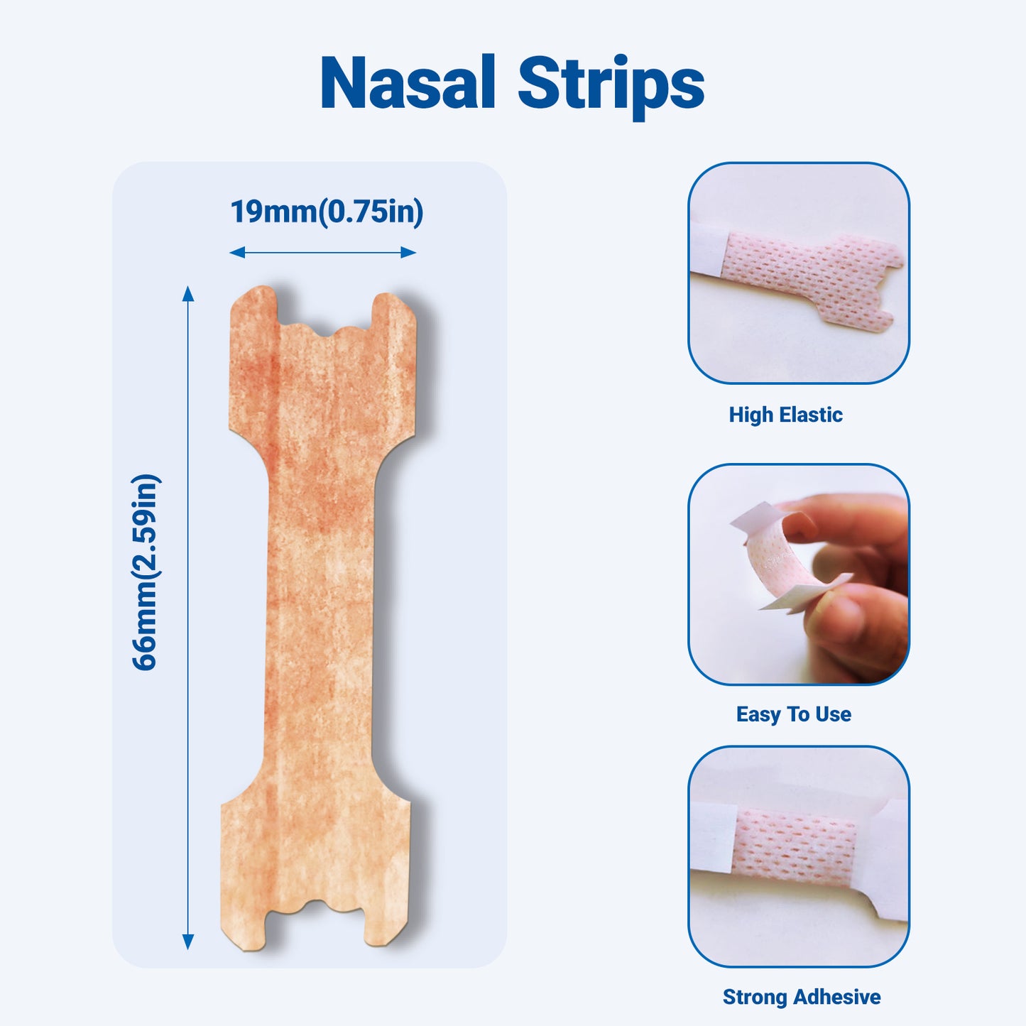 ishancare Nasal Strips for Breathing, 30 Count Sleep Nasal Strips for Snoring, Instant Tan Nose Breathing Strips for Better Sleep, Anti Snoring Nose Strips for Men & Women