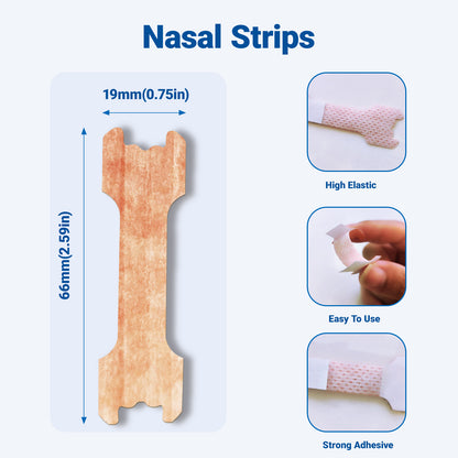 ishancare Nasal Strips for Breathing, 30 Count Sleep Nasal Strips for Snoring, Instant Tan Nose Breathing Strips for Better Sleep, Anti Snoring Nose Strips for Men & Women