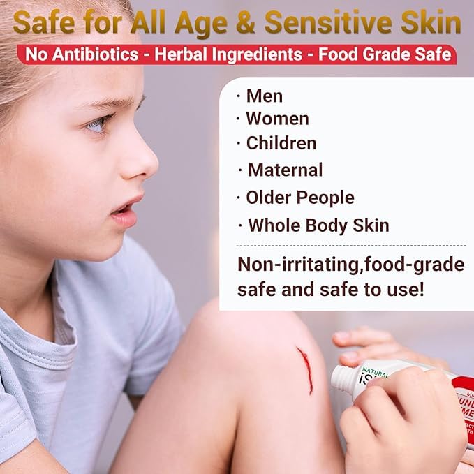 iShanCare® Wundpflegesalbe - Abschürfungen, Dekubitus, Druckgeschwüre, Bein- und Fußwunden, natürliche Wundheilungssalb,3X schnellere Heilung für Verbrennungen, Geschwüre, Schnitte, Erste-Hilfe-Salbe