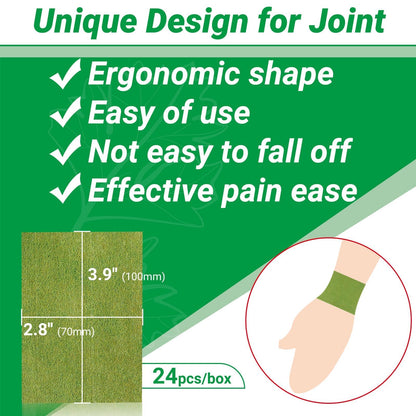 ishancare Pain Relief Patches, 24Pcs Natural Warming Herbal Plaster Heat Patches, 8 Hours Deep Heating Extra Strength Joint Pain Relieving Patch for Joint, Knee, Back, Neck, Shoulder