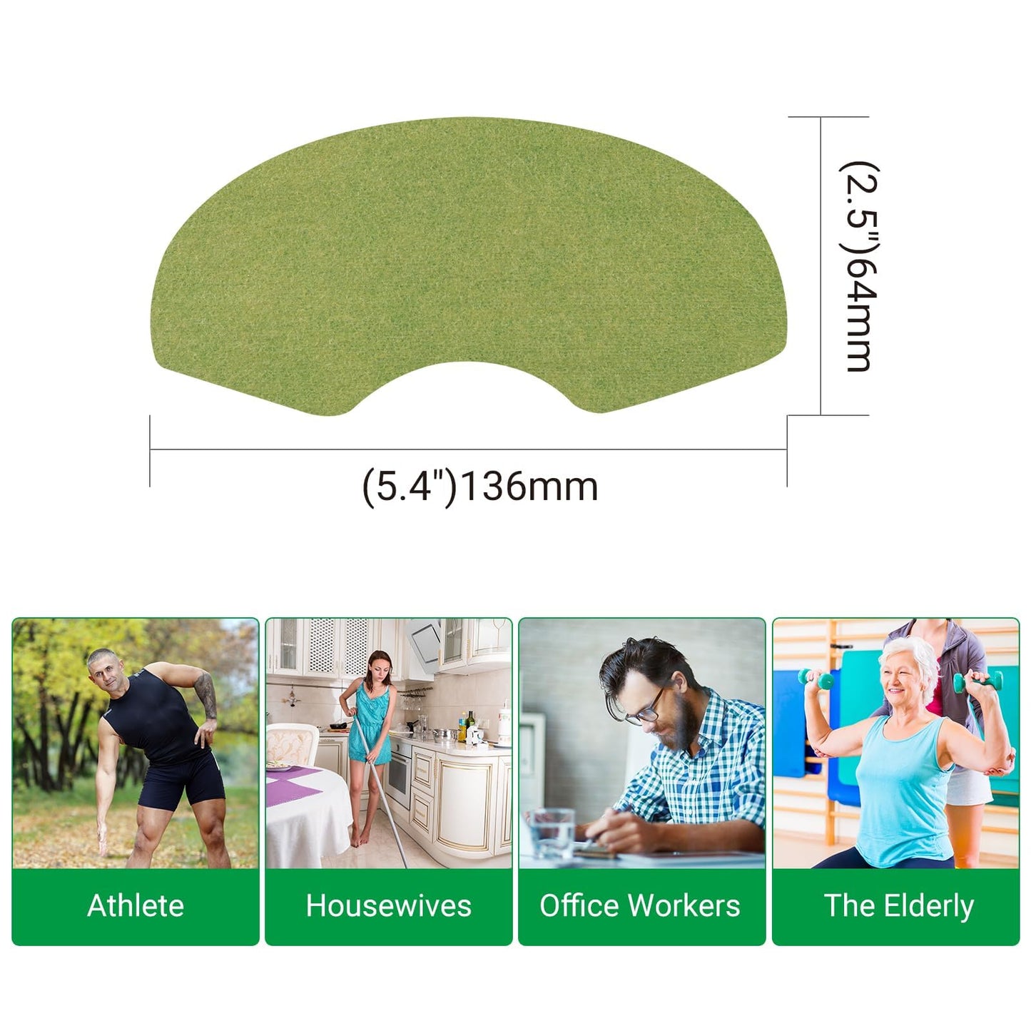 iShanCare Ellenbogen Schmerzpflaster, 24 Stück Wärmepflaster Patch, 8 Stunden tiefe Linderung für Knie, Ellenbogen, Rücken, Nacken und Schulter