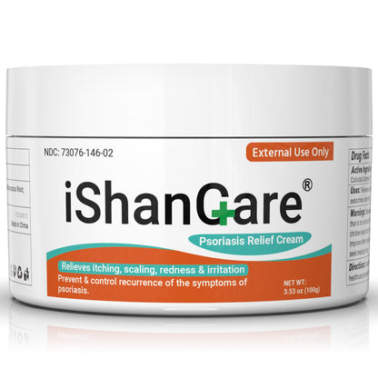ishancare Psoriasis Cream, Potent Moisturizing Treatment Ointment for Psoriasis, Dermatitis & Rashes, Relief from Itching, Redness, Flaking & Scaling, Quick-Acting Soothing Cream for Dry Skin 3.53oz