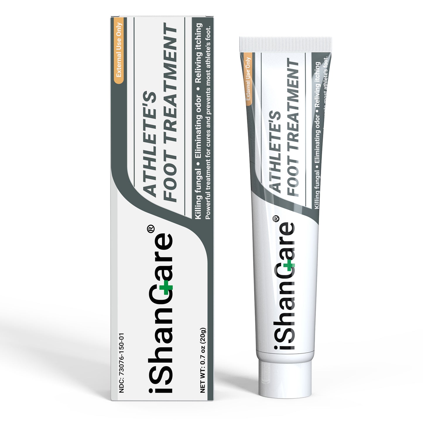 ishancare Extra Strength Antifungal Foot Cream (0.7oz) - Natural Herbal Treatment for Athlete's Foot - Relieves Itching, Burning, Cracking & Fungal Infections