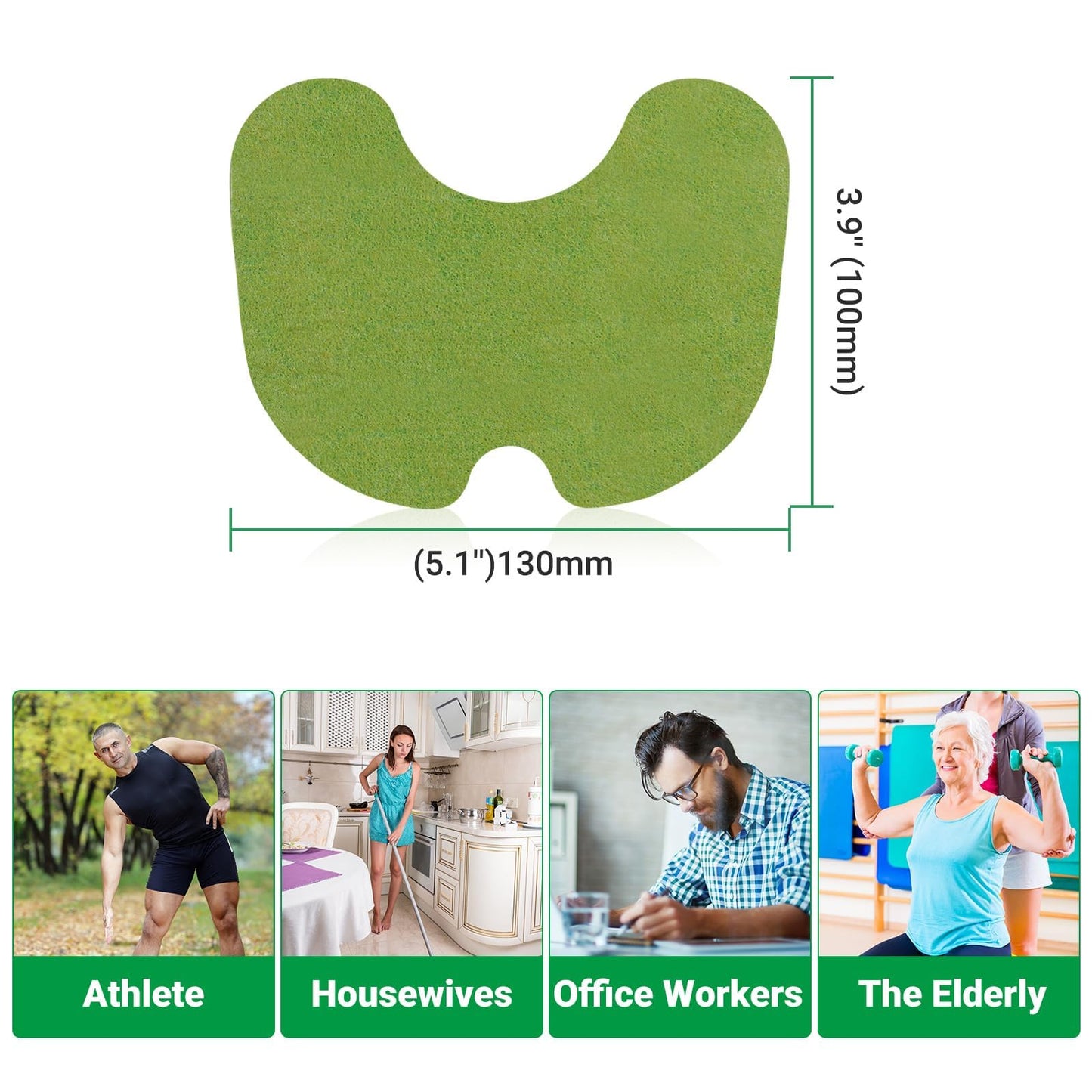 iShanCare Knie Schmerzlinderungspflaster, 24 Stück Wärmepflaster Patch, 8 Stunden tiefe Linderung für Knie, Rücken, Nacken, Schulter