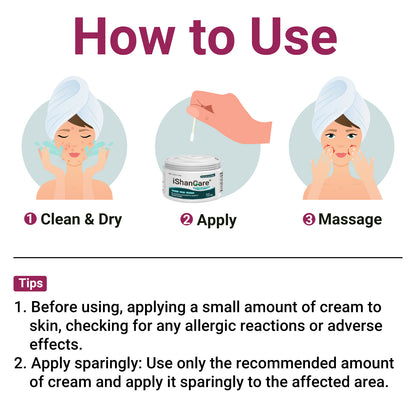 ishancare Seborrheic Dermatitis Cream, Maximum Strength Treatment for Psoriasis, Folliculitis, Dermatitis, Dandruff, Fast Relief for Itching, Redness, Irritation, Scaling, 3.53 Oz