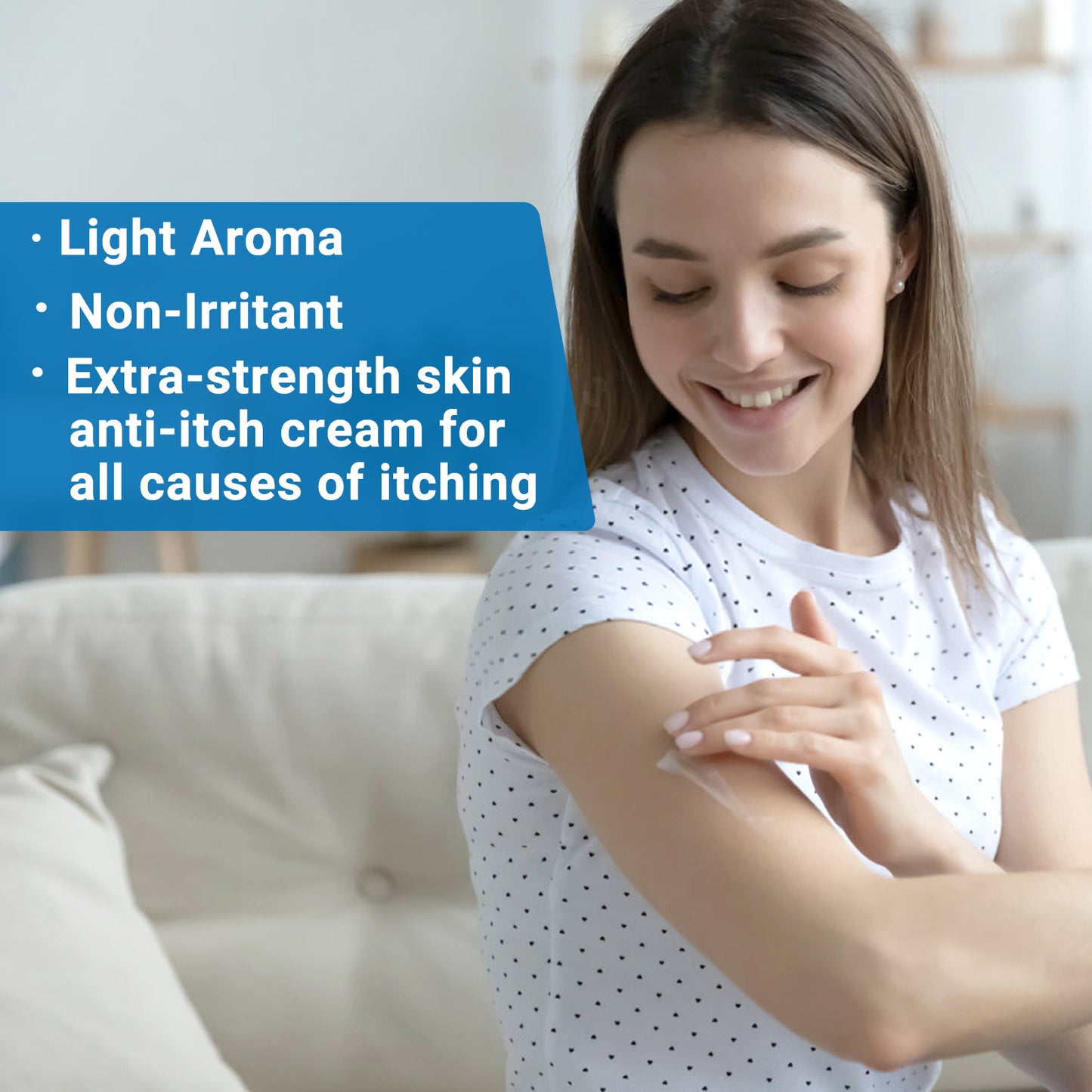 ishancare Anti Itch Cream Extra Strength, Oatmeal Soothing Skin Itch Relief Ointment for Rash, Dermatitis, Eczema, Psoriasis, Hives, Sun, Bites, Poison Ivy, Large Can 3.5 oz