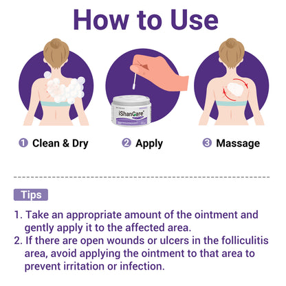 ishancare Folliculitis Treatment, Highly Effective Folliculitis Cream, Natural folliculitis for Itching, Redness, Inflammation, Ache, Burning, 3.53 Oz