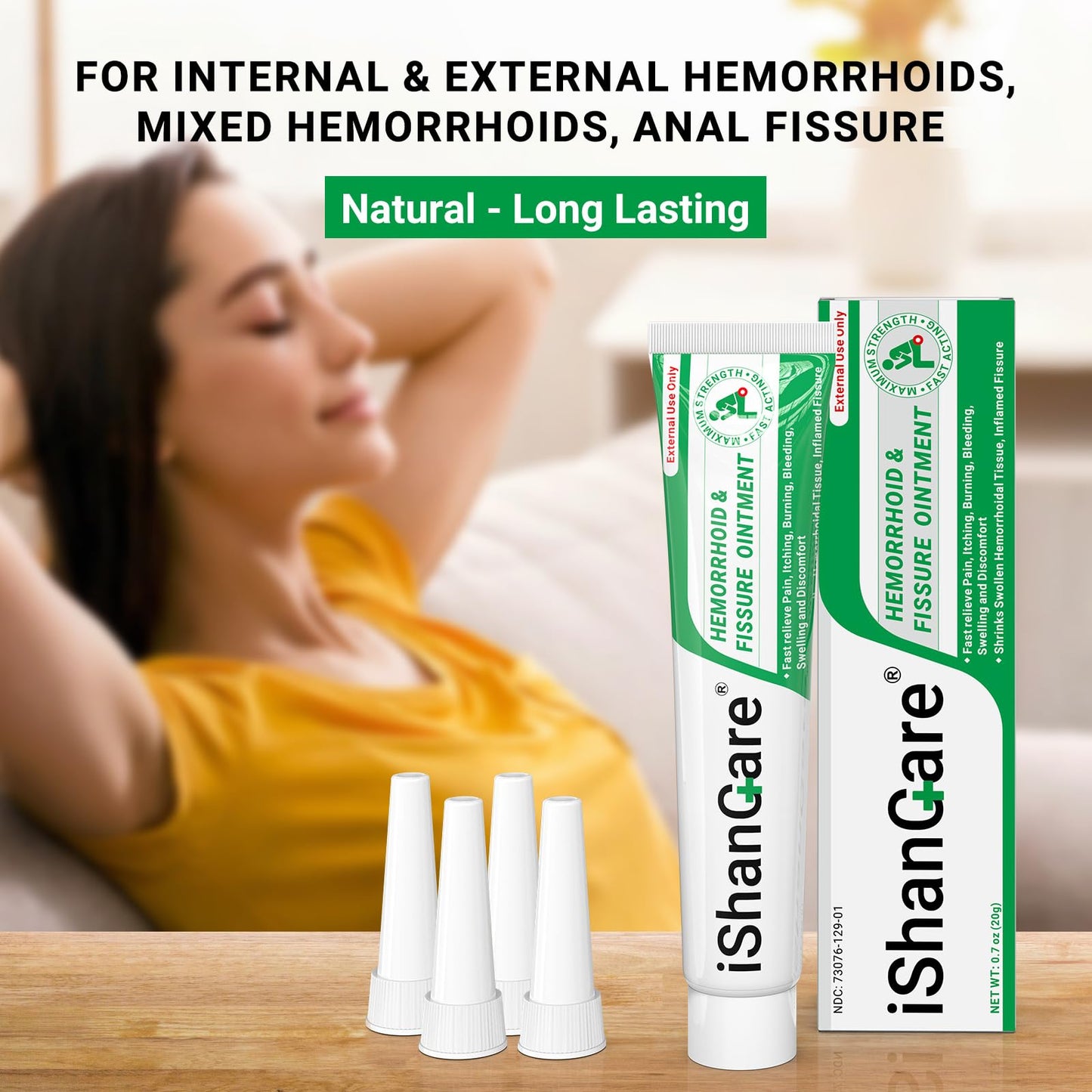 Hämorrhoiden- & Fissuren-Salbe Extra Stärke‌ – Lindert Schmerzen, Juckreiz, Blutungen & Schwellungen. Mit natürlichen Kräutern & Vitamin E für schnelle Wirkung(20g*2)