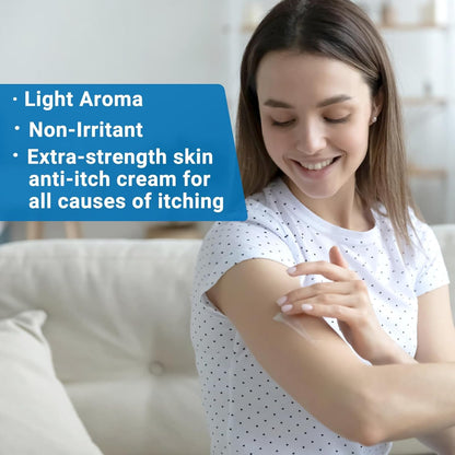 iShanCare® Anti-Juckreiz-Creme, maximale Stärke, sofortige Linderung von Juckreiz bei Hautausschlag, Ekzemen, Insekten-/Mückenstichen, Psoriasis, Poison Ivy, Dermatitis,beruhigende Feuchtigkeitscreme
