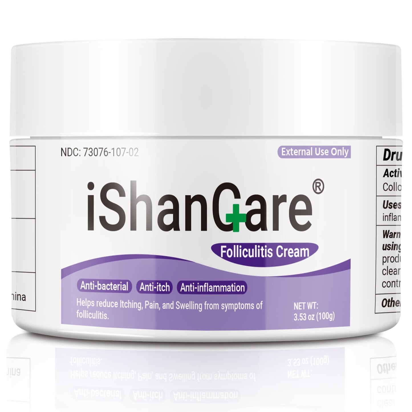 iShanCare Folliculitis Treatment, Highly Effective Folliculitis Cream, Natural Antibacterial Folliculitis for Itching, Redness, Inflammation, Pain, Burning, 353 Oz