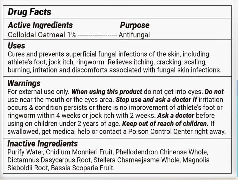 Anti-Pilz-Creme, alle natürlichen pflanzlichen Anti-Pilz-Hautcreme für Fuß des Athleten, Jock Itch, Ringworm, Tinea Versicolor, Hefe-Infektion, 3.53 OZ