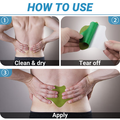 iShanCare Pflaster zur Linderung von Rückenschmerzen, 16 Stück, einzeln verpackt, natürliches Kräuter-Wärmepflaster, 8 Stunden tiefe Wärmelinderung für Rücken, Nacken, Knie, Schulter