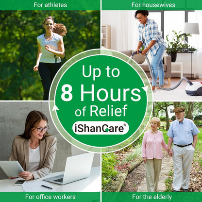 ishancare Shoulder Patches - 24 Count Warming Herbal Plaster Maximum Strength Heat Patches, 8 Hours Deep Heating Extra Strength Joint Patch of Shoulder, Knee, Back, Neck