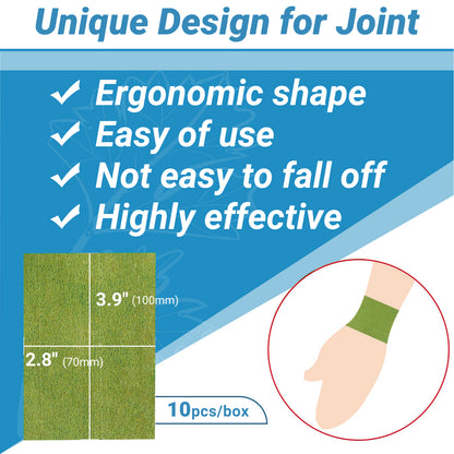 ishancare Pain Patches, 10 Count Single Individually Packaged Heat Patches, 8 Hour Maximum Strength Joint Hot Patches, Fast Acting Natural Herbal Soothing for Knee, Back, Neck, Shoulder