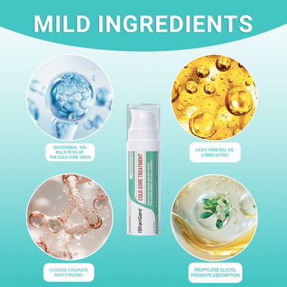 Creme zur Behandlung von Lippenherpes, schnelle Linderung, beruhigende Feuchtigkeit, handliche und hypoallergene Formel für gesunde Lippen, 10g