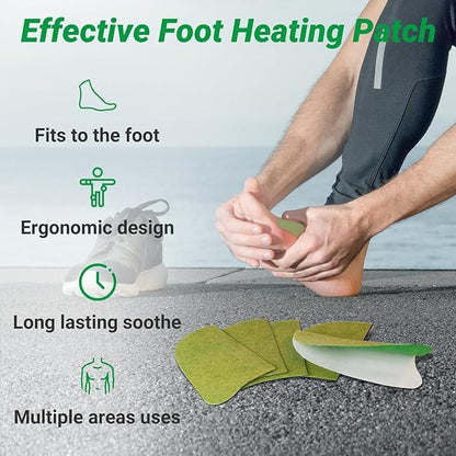 ishancare Foot Pain Patches, 24 Count Long Lasting Heat Patches, 8 Hour Maximum Strength Deep Hot Soothing of Joint Soreness for Knee, Foot, Back, Neck, Shoulder with Natural Warming Herbal Plaster