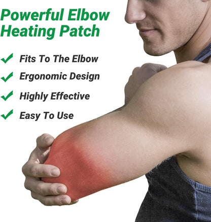 ishancare Elbow Pain Patches, 24 Count Extra Strength Heat Patches, 8 Hour Long Lasting Deep Hot Soothing of Joint Soreness for Knee, Elbow, Back, Neck, Shoulder with Natural Warming Herbal Plaster
