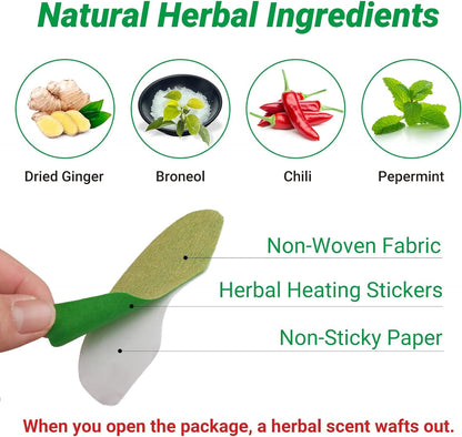 ishancare Elbow Pain Patches, 24 Count Extra Strength Heat Patches, 8 Hour Long Lasting Deep Hot Soothing of Joint Soreness for Knee, Elbow, Back, Neck, Shoulder with Natural Warming Herbal Plaster