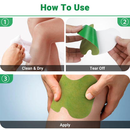 ishancare Knee Patches - 24 Count Warming Herbal Plaster Maximum Strength Heat Patches, 8 Hours Deep Heating Extra Strength Joint Soreness Soothing Patch for Knees, Back, Neck, Shoulder