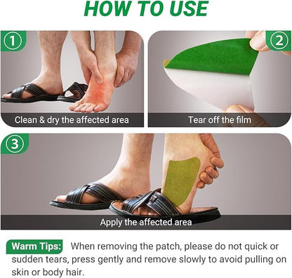 ishancare Foot Pain Patches, 24 Count Long Lasting Heat Patches, 8 Hour Maximum Strength Deep Hot Soothing of Joint Soreness for Knee, Foot, Back, Neck, Shoulder with Natural Warming Herbal Plaster