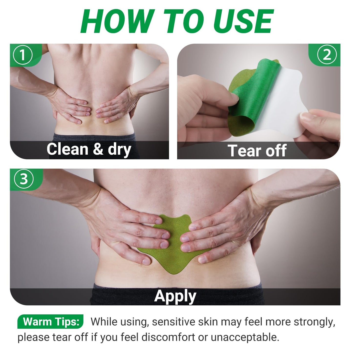 ishancare Back Patches, 24 Count Long Lasting Heat Patches, 8 Hour Deep Hot Soothing for Knee, Back, Neck, Shoulder, Muscle Soreness with Natural Warming Herbal Plaster