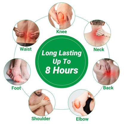 ishancare Knee Patches - 24 Count Warming Herbal Plaster Maximum Strength Heat Patches, 8 Hours Deep Heating Extra Strength Joint Soreness Soothing Patch for Knees, Back, Neck, Shoulder