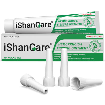 Hemorrhoid Cream, Hemorrhoid & Fissure Treatment Ointment Extra Strength, Relief Anal Pain, Itching, Bleeding, Swelling, Discomfort, Natural Herbs Fast Acting Ingredients, Contains Vitamin E