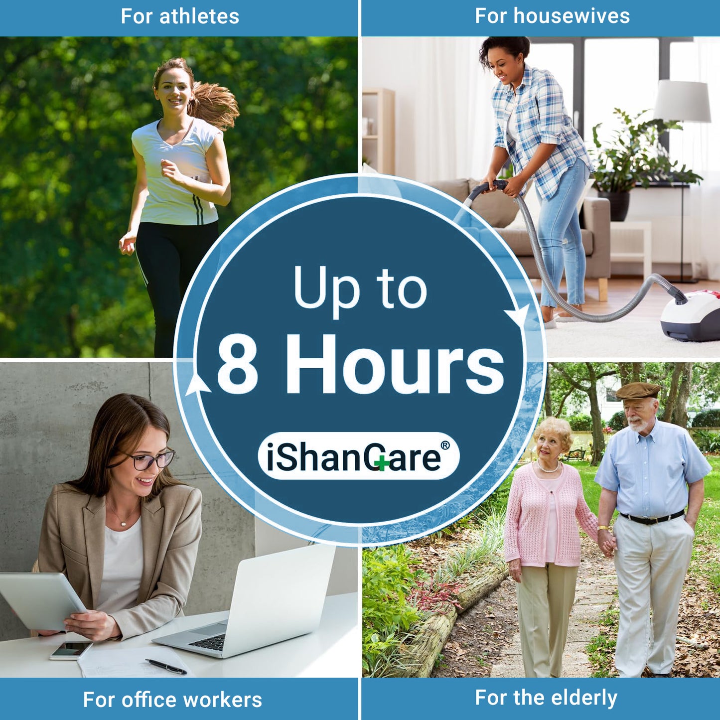 ishancare Pain Patches, 10 Count Single Individually Packaged Heat Patches, 8 Hour Maximum Strength Joint Hot Patches, Fast Acting Natural Herbal Soothing for Knee, Back, Neck, Shoulder