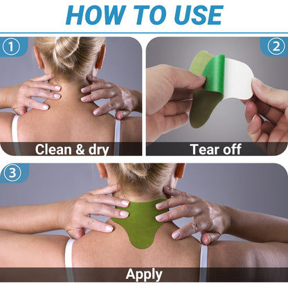 iShanCare Pflaster zur Linderung von Nackenschmerzen, 16 Stück einzeln verpackt, natürliches Kräuter-Wärmepflaster, 8 Stunden tiefe Wärmelinderung für Nacken, Rücken, Knie, Schulter